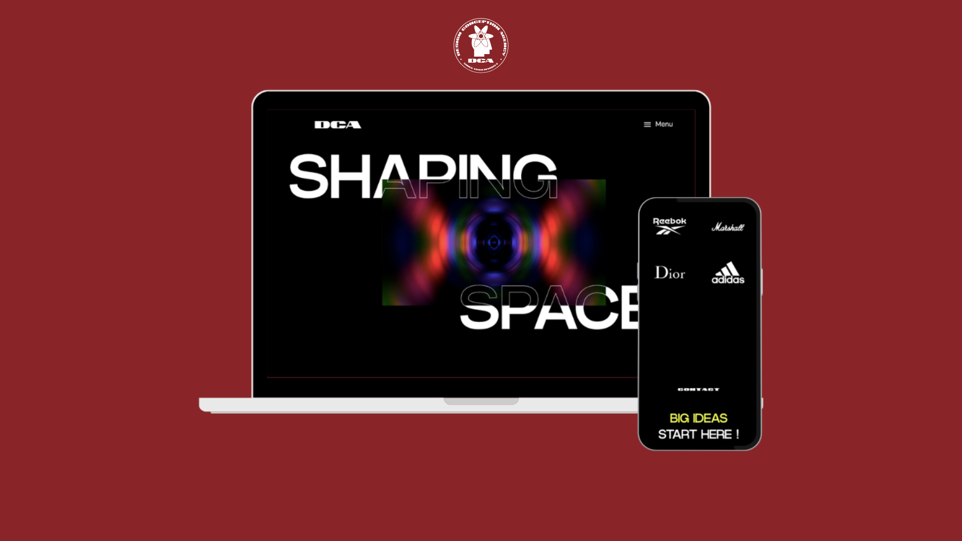 Aperçu du site web DCA réalisé par Ajdaini Studio
